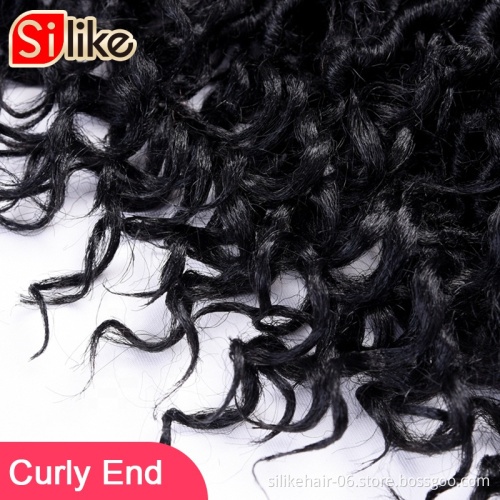 Faux Locs curly Crochet Braids14 Inch Soft Natural Synthetic Hair Extension 24Stands/Pack Messy Goddess Faux Locks Hair